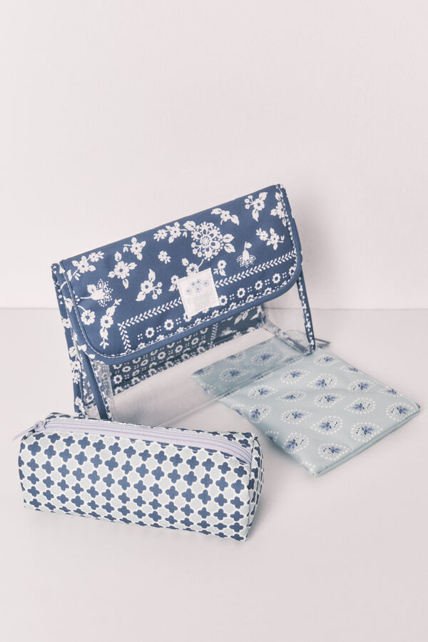 Women'secret Lot de 2 trousses de toilette patchwork rose