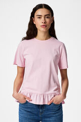 Pieces Volant-T-Shirt Rosa