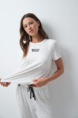 Women'secret Pyjama long manches courtes &eacute;toiles Betty Boop beige