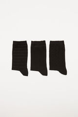 Womensecret Pack 3 calcetines negro lurex negro