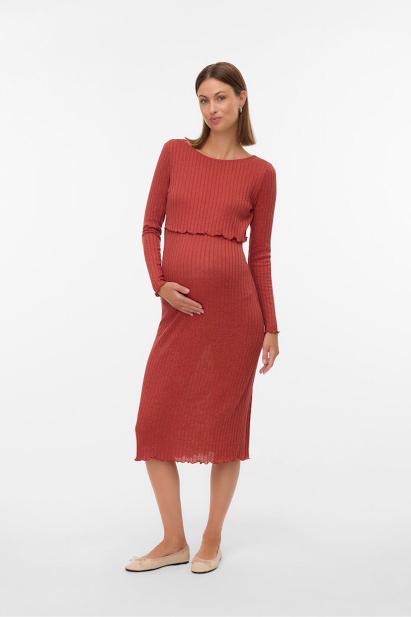 Mamalicious Vestido midi maternity y lactancia 