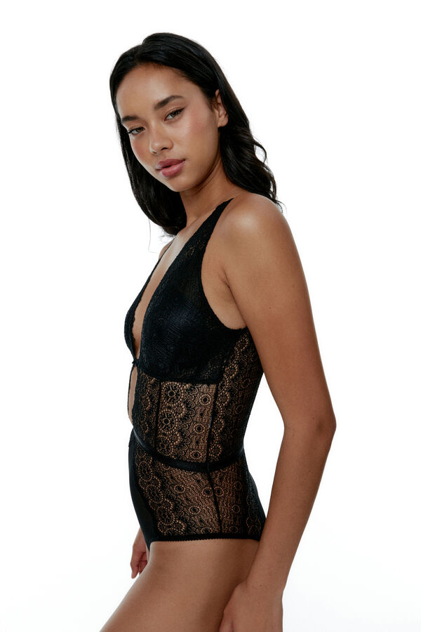 Black Limba Body encaje triangular Sikkim Black negro