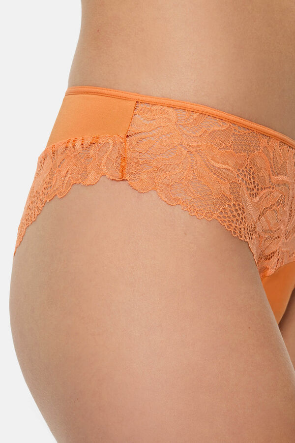 DIM Calcinha de renda essencial generosa  vermelho