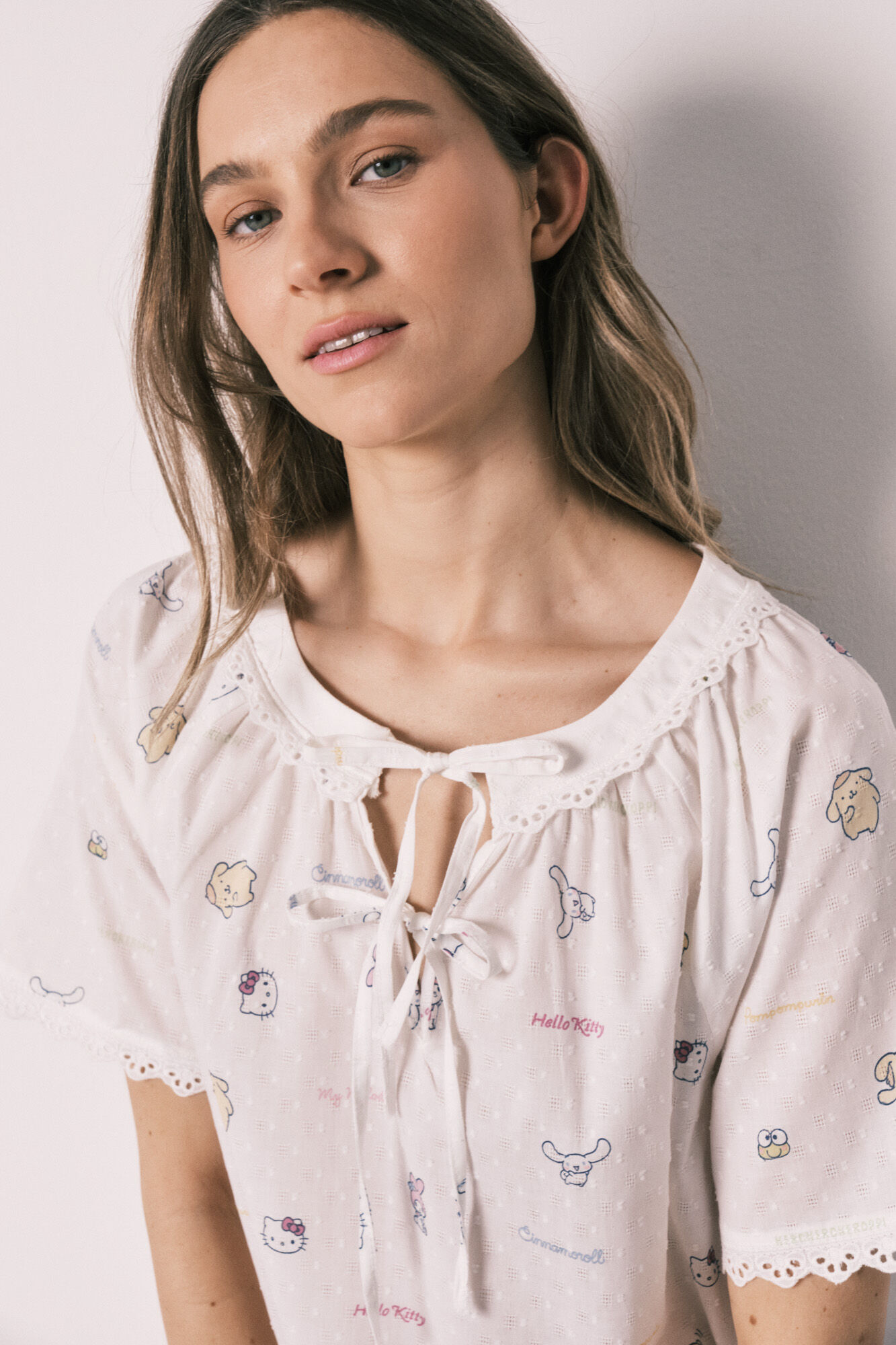 Women'secret Cotton bows nightgown Hello Kitty