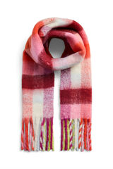 Pieces Bufanda Larga Colores Flecos naranja