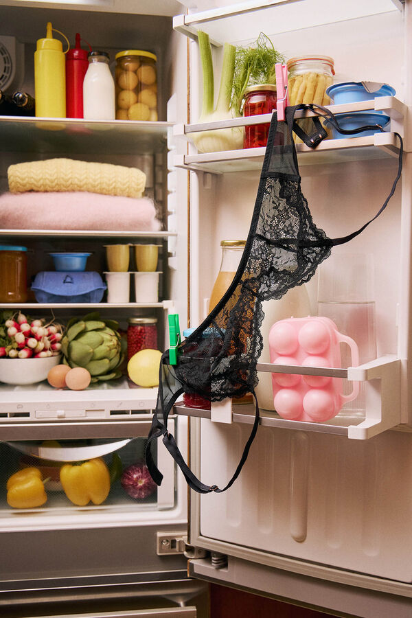 Dorina Black lace bralette Crna