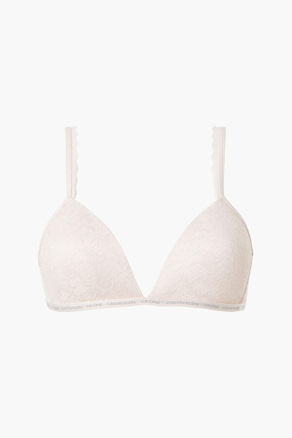 Womensecret Calvin Klein triangle lace bra with waistband rose