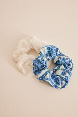 Womensecret Embroidered scrunchies 2 blue