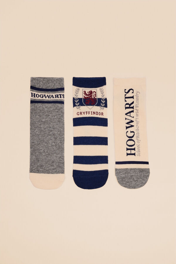 Womensecret 3-pack Harry Potter cotton ankle socks printed