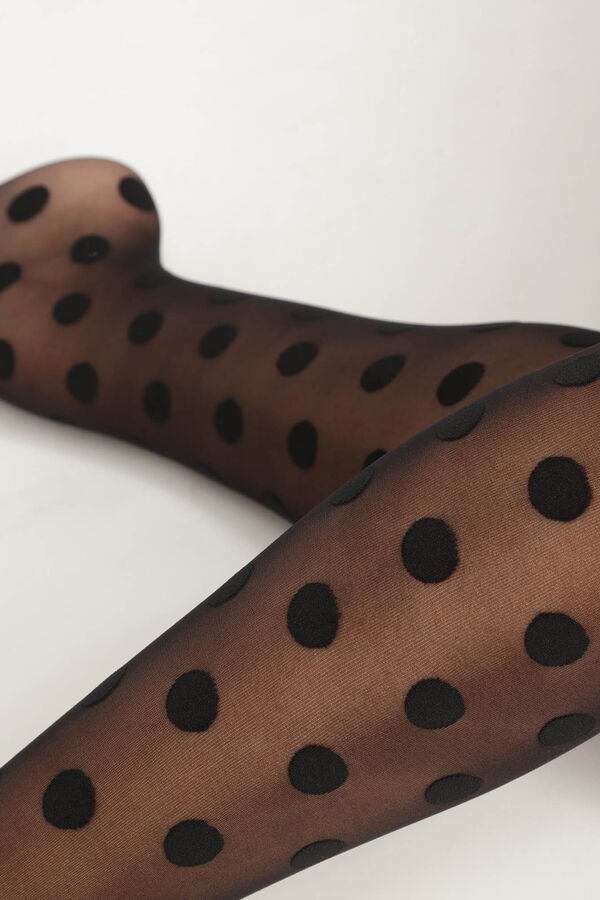 DIM Medias negras lunares Style negro