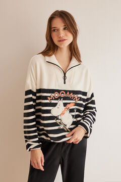 Womensecret Moomin striped fleece pyjamas printed