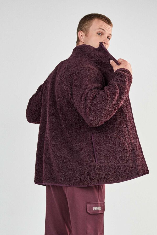 Gisela Men's faux shearling jacket brown