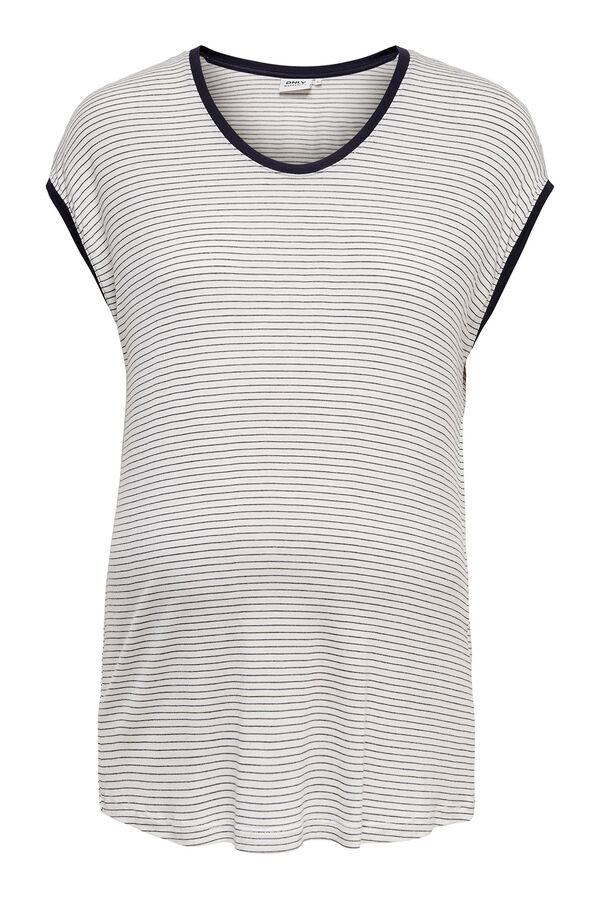 Only Maternity Camiseta de rayas maternity estampado