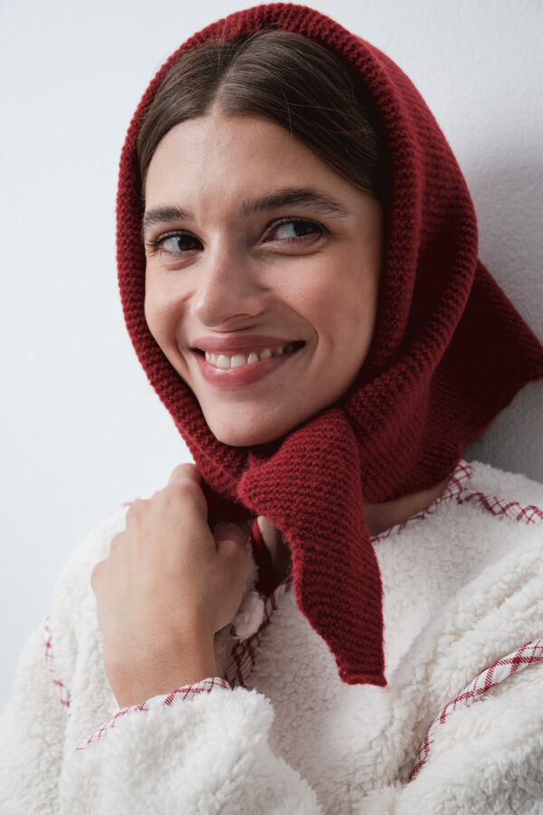 Women'secret Foulard triangulaire &agrave; vagues rouge rouge