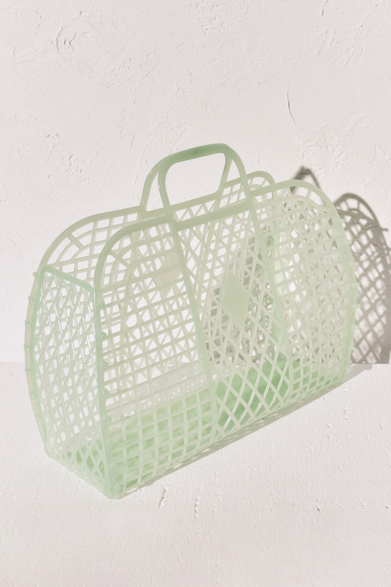 Women'secret Green jelly medium mesh effect handbag