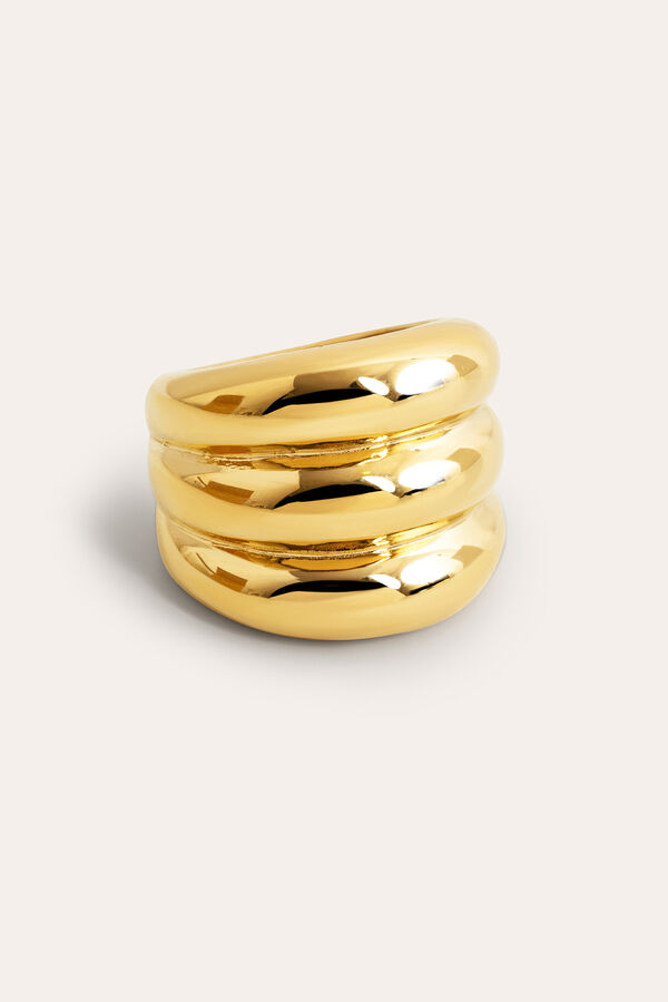 Womensecret Dune gold-plated steel ring printed