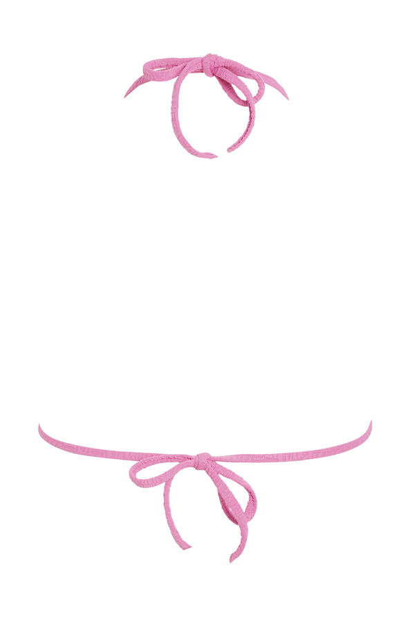 Womensecret Parte de cima do biquíni triangular - CK Monogram Texture rosa