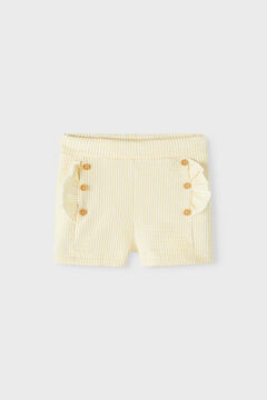 Womensecret Bermuda de bebé niña con detalle volantes amarillo
