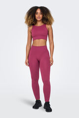 Only Play Leggings com nervuras de cintura alta sem costura rosa