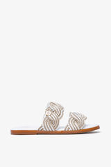 Popa Clicos jute flat sandal white