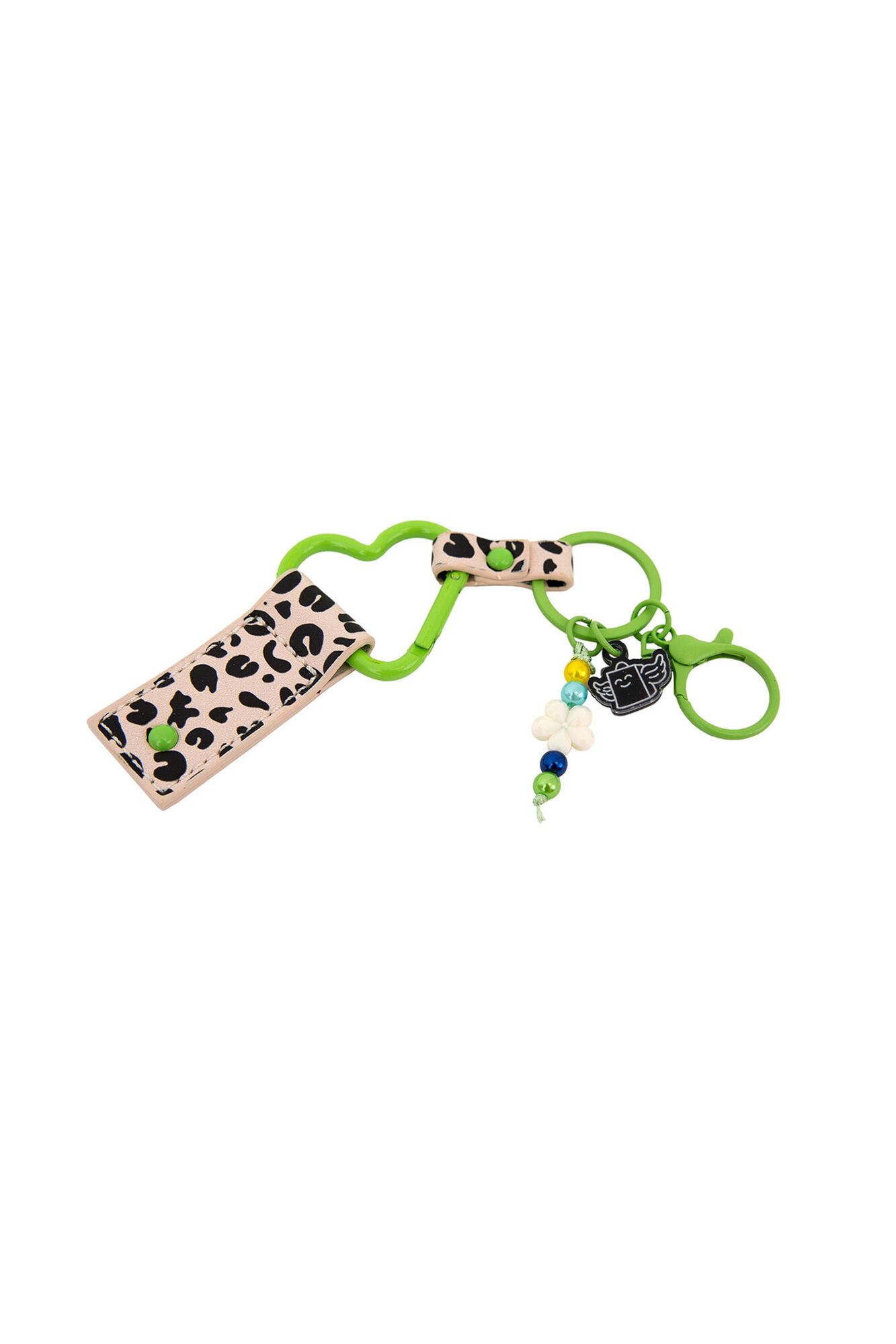 Mr. Wonderful Llavero con charms - Animal print topos