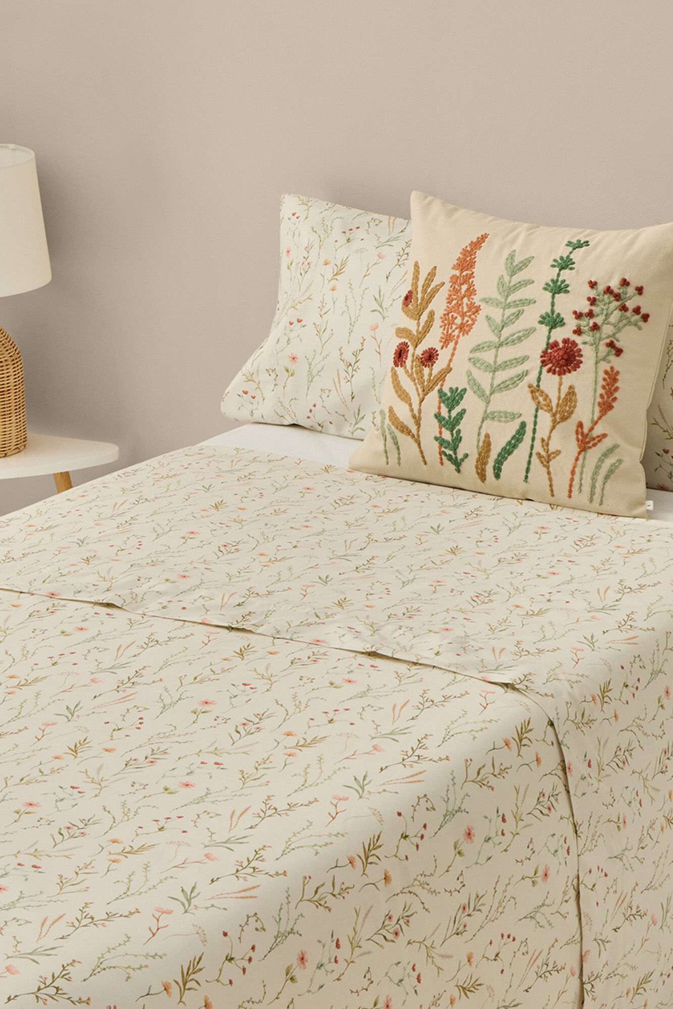 Textura Bedrucktes Satin-Bettlaken