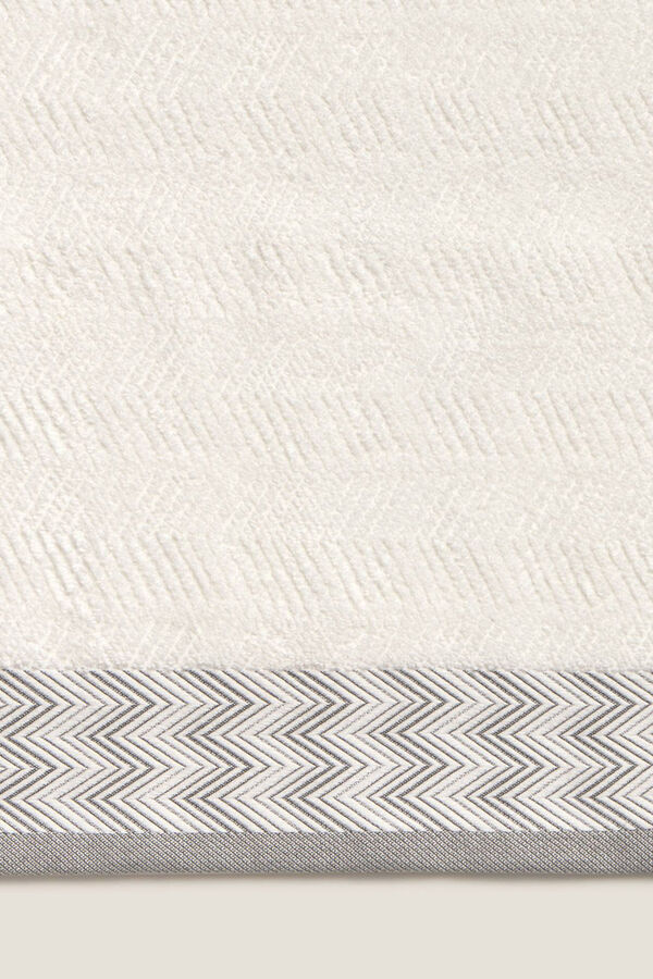 Textura Zickzack- Handtuch Wei&szlig;