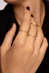 Womensecret Triple Cross Gold Ring Žuta