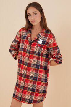 Womensecret Classic checked Miffy nightgown in 100% cotton brown