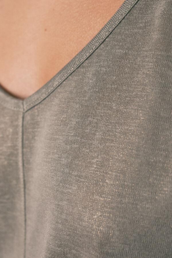 Women'secret T-shirt ample vert en viscose lurex vert