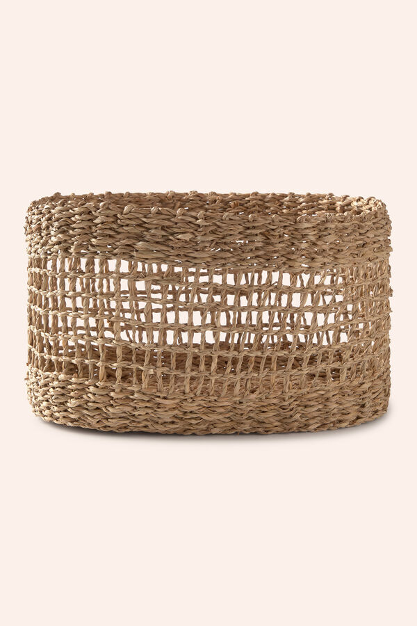 Calma House Cesto artesanal de junco de mar Hanoi nude