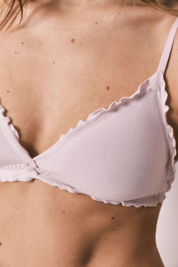 Women'secret Soutien triangular em algod&atilde;o rosa NATURAL rosa