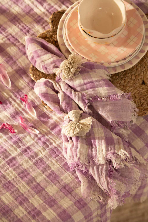Womensecret Set de 4 servilletas de tela Oslo Lila rózsaszín