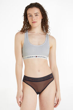 Womensecret Checked bralette in cotton and elastane gris