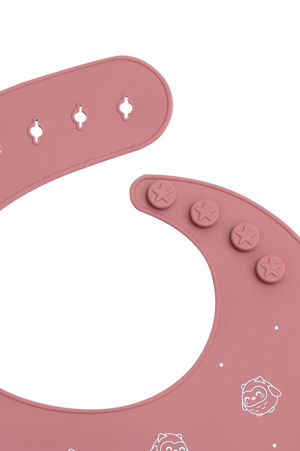 Mr. Wonderful Babero de silicona rosa Me lo voy a comer todo estampado