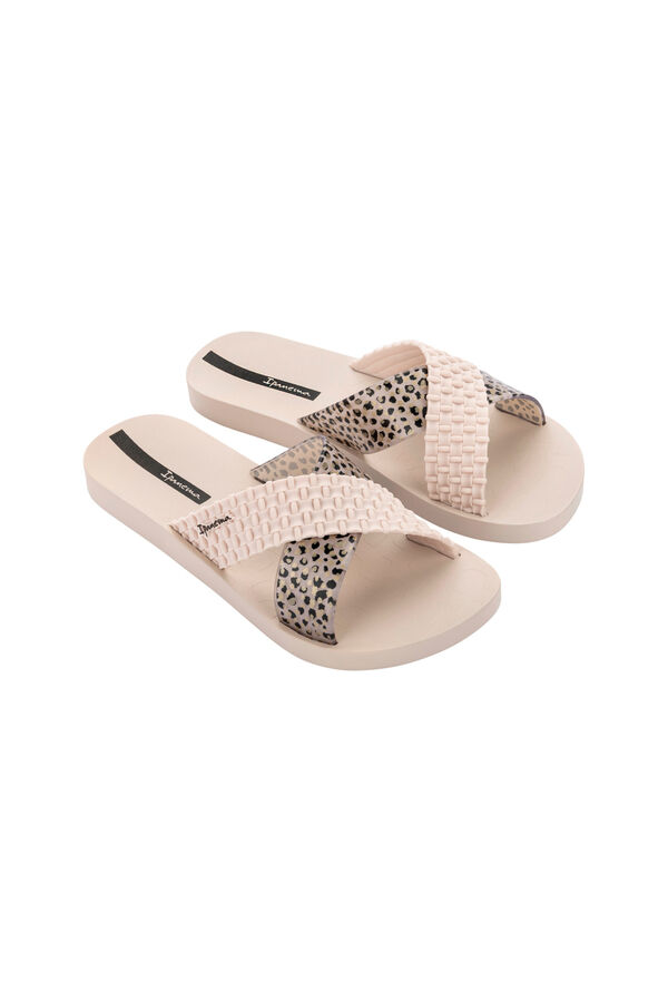 Ipanema Animal print cross-strap sandals brown
