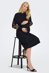 Womensecret Sporty embroidered maternity dress Schwarz