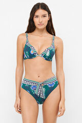 Gisela Braga bikini alta print pi&ntilde;as tropical blanco