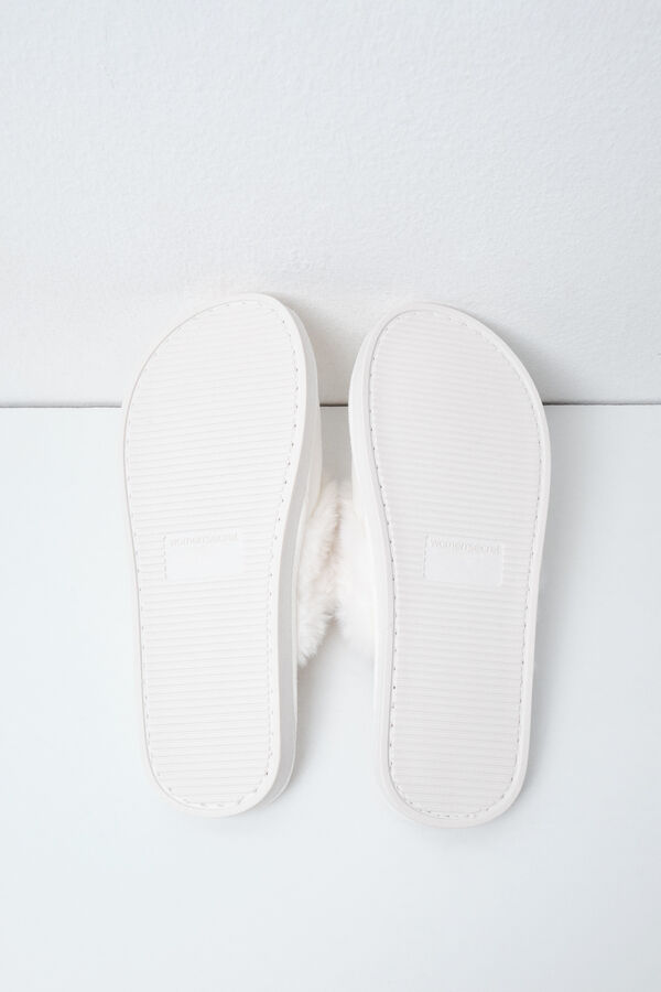 Women'secret Pantoufles en fourrure Mickey beige