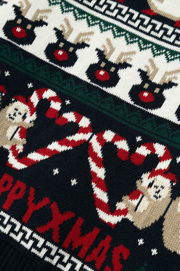 Name it Camisola de malha infantil de Natal azul