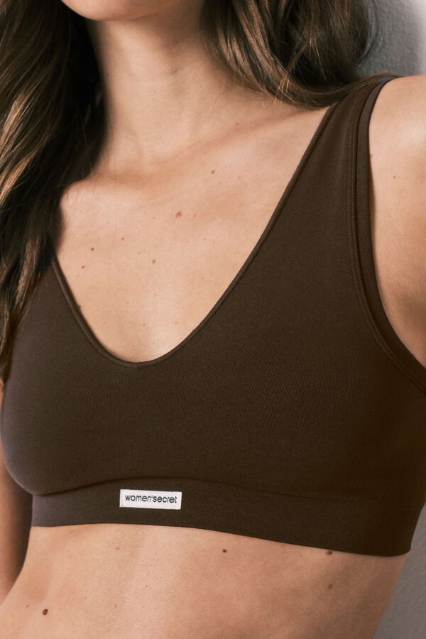 Women'secret Burgundy seamless halterneck top pink