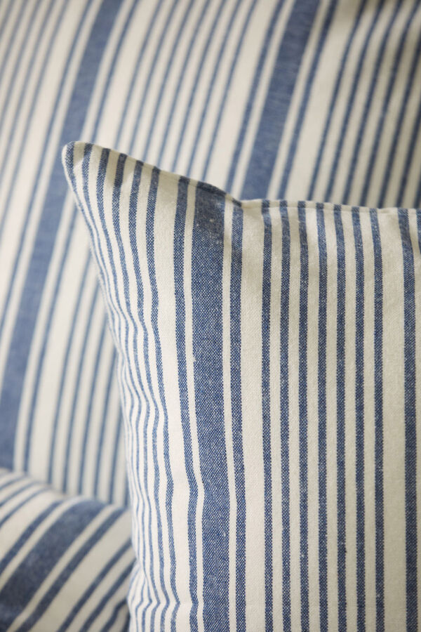 Calma House Haiti blau Streifen Kissenbezug Blau