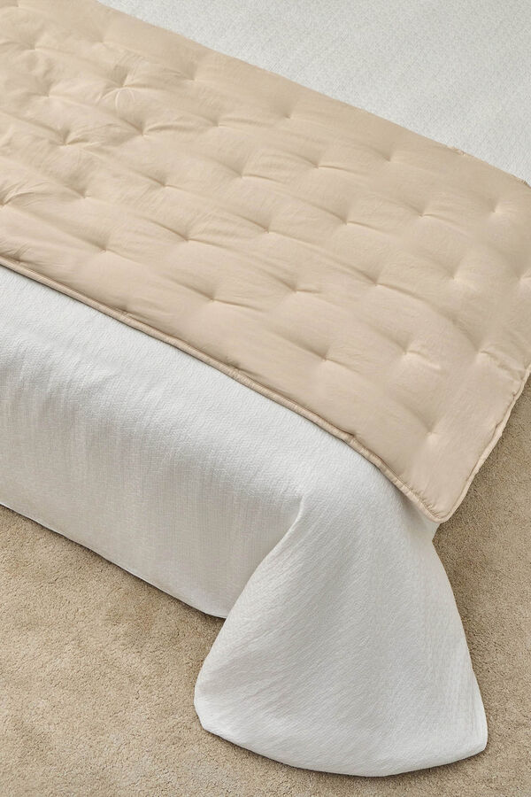 Textura Topper acolchado puntos beige