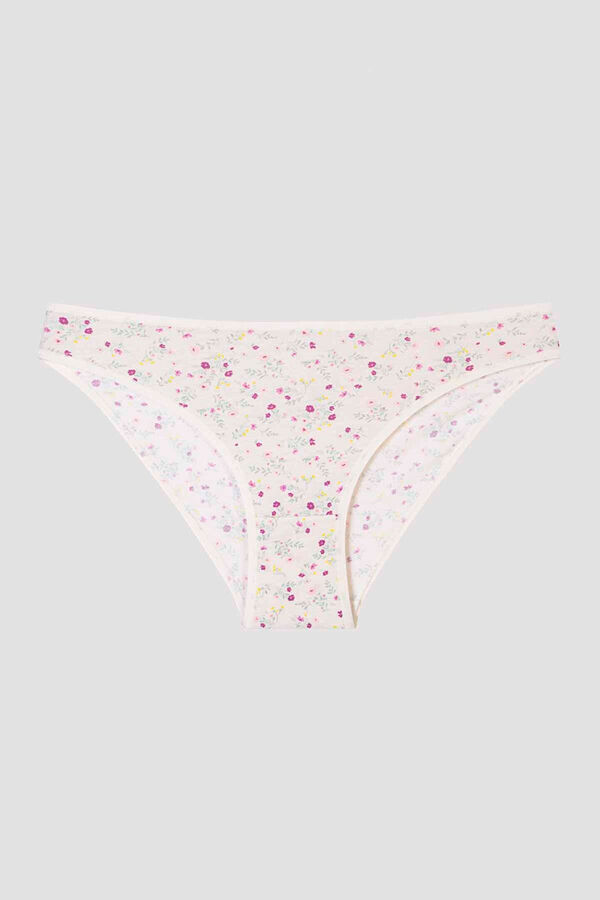 Penti Colorful Flower Patterned 5-Piece Slip Panties printed