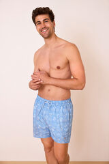 Promise Men's island print swimwear blue