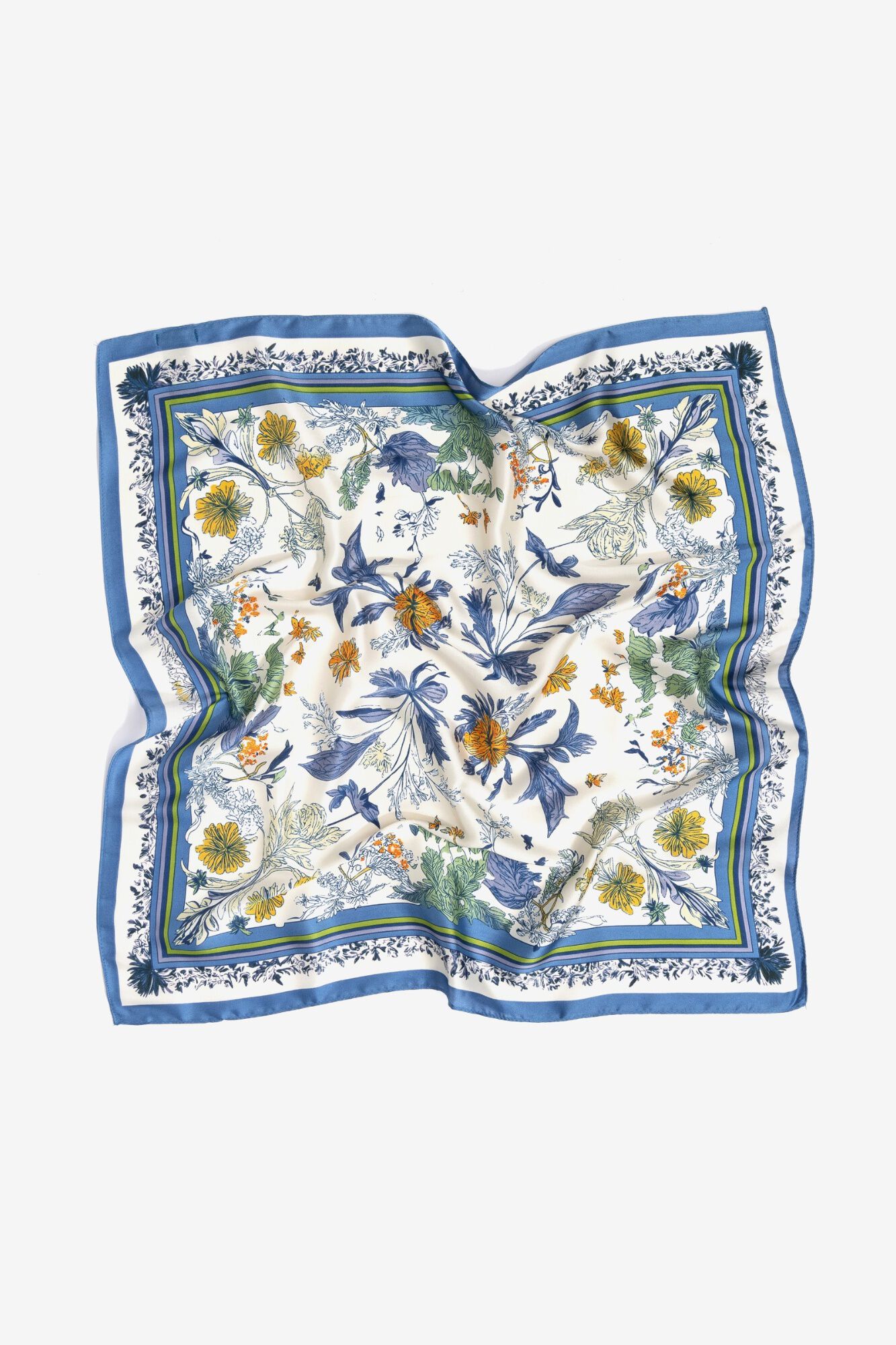 Vilanova Pa&ntilde;uelo azul flores vintage