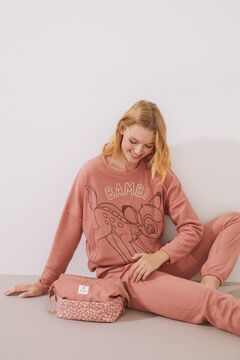 Womensecret Pink fleece Bambi pyjamas pink