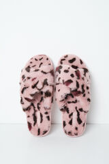 Women'secret Leopard plush slippers printed