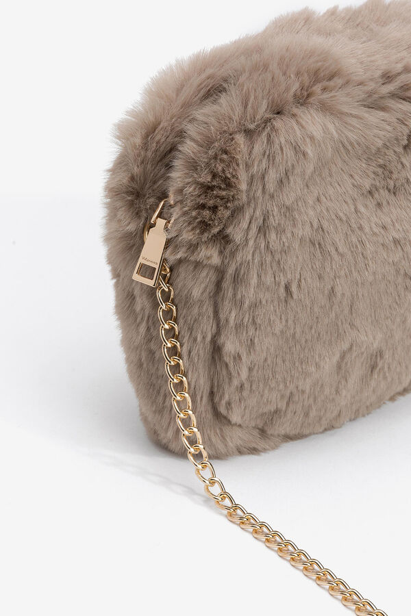 Womensecret Furry crossbody bag  gris
