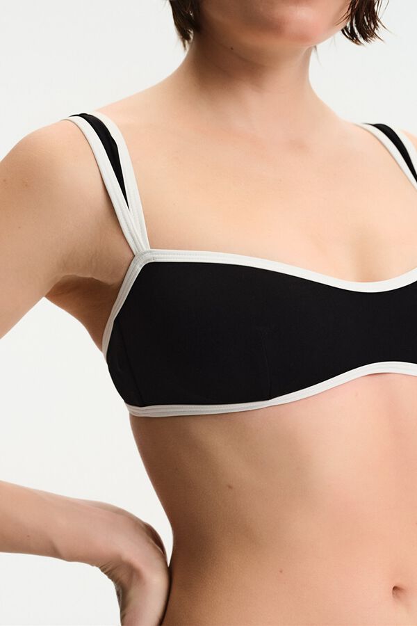 Penti Top Bikini  Bandeau Nichole negro